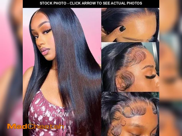 Lot 74-12442531 - SOPSFR 13x6 Straight Lace Front Wigs Human Hair 200% Density Straight Wigs Human Hair For Women HD T...