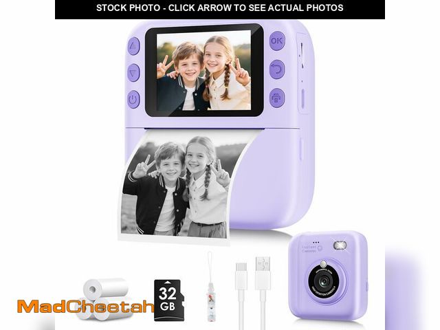 Lot 74-13626123 - Instant Print Camera for Kids, Christmas Birthday Gifts for Girls Boys, 1080P Instant Digital Print ...