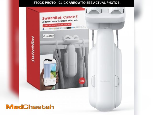 Lot 74-12110250 - 2025 Automatic Curtain Opener 3 Rod - Bluetooth Remote Control Smart Curtain, WiFi &amp; App Control...