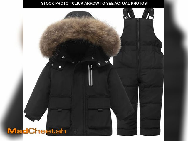 Lot 74-13710573 - Srkrando Baby Snowsuit Toddler Snow Pants Winter Suit Hoodie Coat Jacket Clothes For 3-4T - USED