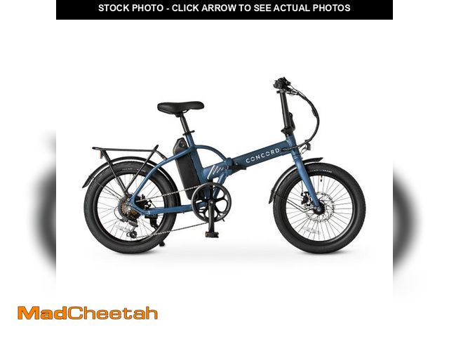 Lot 74-12405835 - (MISSING CHARGER,KEYS FOR BATTERIES) Concord 20" Urbanfold Electric Folding Bike, 36V, Class 2, Blue...