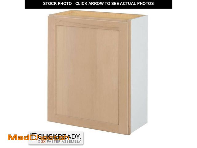 Lot 74-14326732 - Hampton Bay 24 in. W x 12 in. D x 30 in. H Ready to Assemble Wall Kitchen Cabinet in Unfinished with...