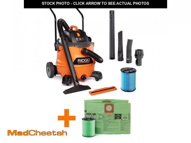 Lot 74-12289124 - RIDGID 16 Gal. 6.5 Peak HP NXT Shop Vacuum Wet Dry Vac, Fine Dust Filter, Accessories and OSHA Compa...