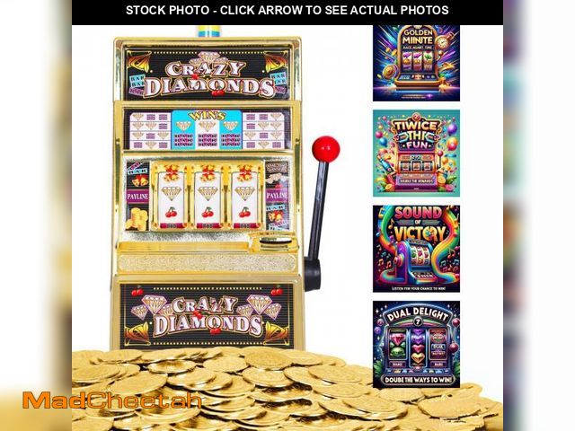 Lot 74-12313985 - The Fuzzy Friday | Jumbo Slot Machine Plus 50 Metal Gaming Coin Tokens - for Adults and Awesome Casi...
