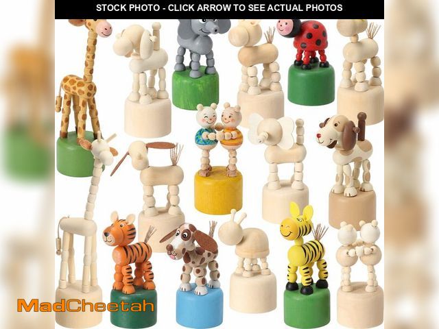 Lot 74-14208009 - DoubleFill 16 Pcs Wooden Crafts to Paint Unfinished Wood Animals Figures Animals 3D DIY Painting Cra...