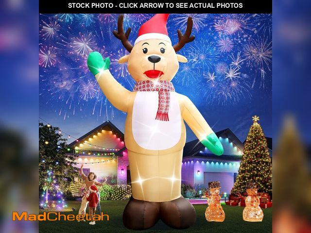 Lot 74-13709004 - 20FT Christmas Giant Inflatable Outdoor Decorations, Blow Up Reindeer Yard Decoration, Xmas Decor Bu...