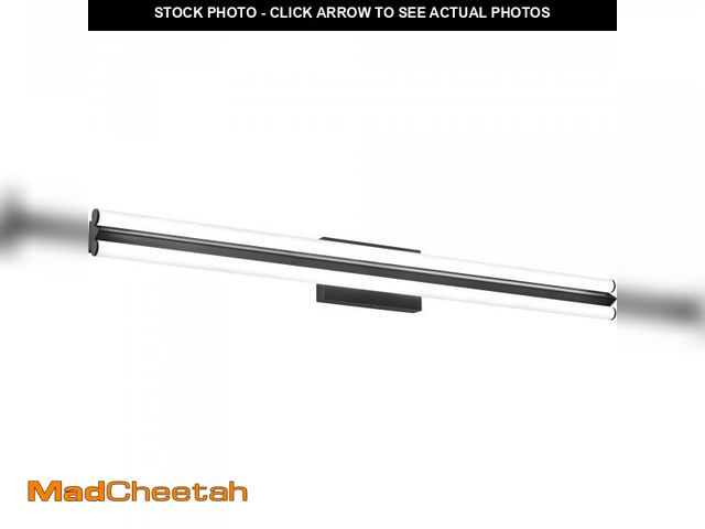 Lot 74-12414421 - SOLFART 40 Inch LED Modern Vanity Light LED Bathroom Lights, Black Bathroom Light Fixture Over Mirro...