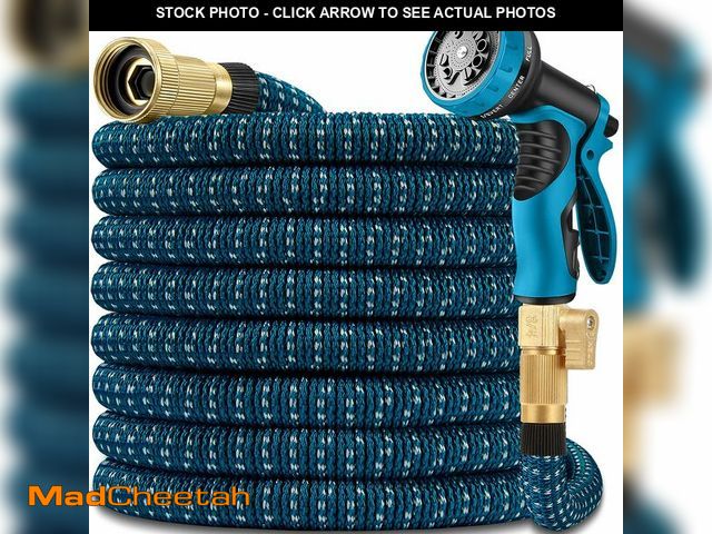 Lot 74-14377327 - 50 ft Expandable Garden Hose - All New 2026 Retractable Water Hose with 3/4" Solid Brass Fittings, E...