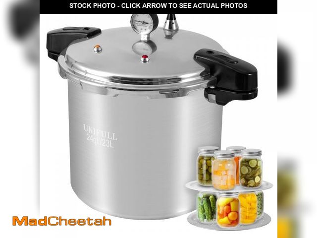 Lot 74-12490935 - UNIFULL 24 Quart/23 Liter Pressure Cooker,Pressure Canner with Pressure Gauge,Pressure Relief Valve ...