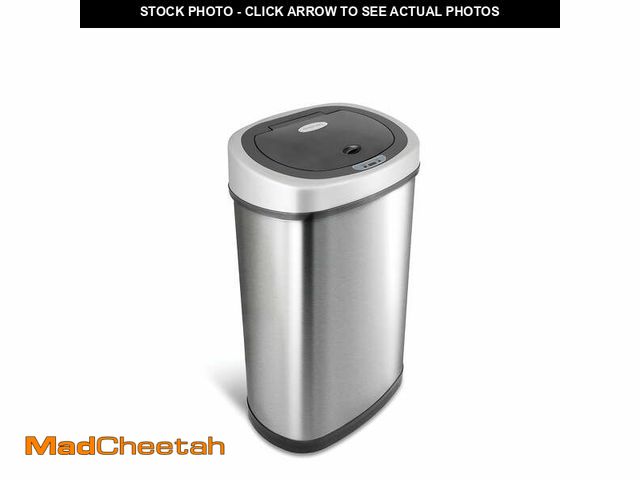 Lot 74-12862943 - Nine Stars Automatic Kitchen Trash Can, 13 Gallon Stainless Steel Motion Sensor Garbage Bin with Sof...