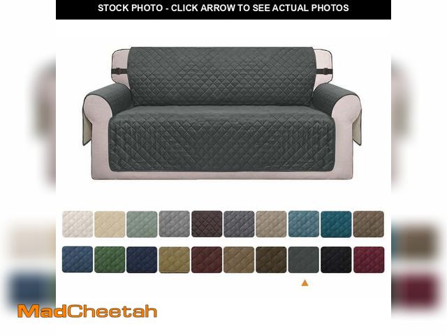 Lot 74-12849584 - Sanmadrola Reversible Sofa Cover Machine Washable Couch Cover Water Resistant Slipcover Non Slip Fur...