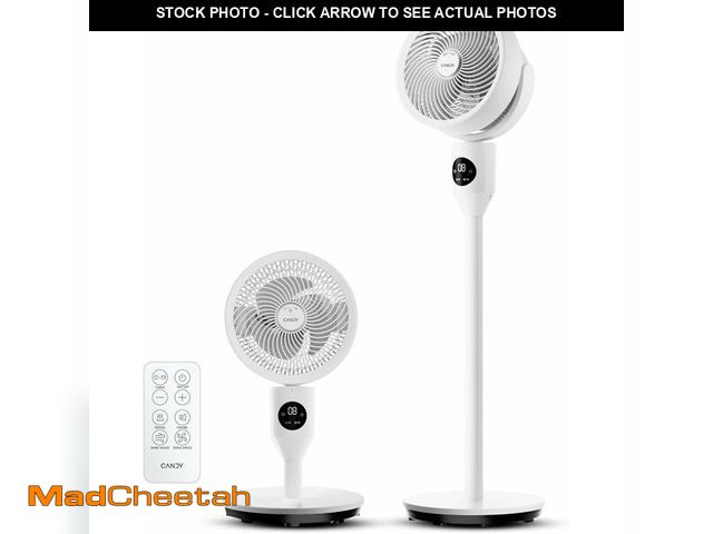 Lot 74-12759955 - Candy Standing Fan for Bedroom, 3 Heights Adjustable Pedestal Fan with Remote, 90 degree Oscillating...