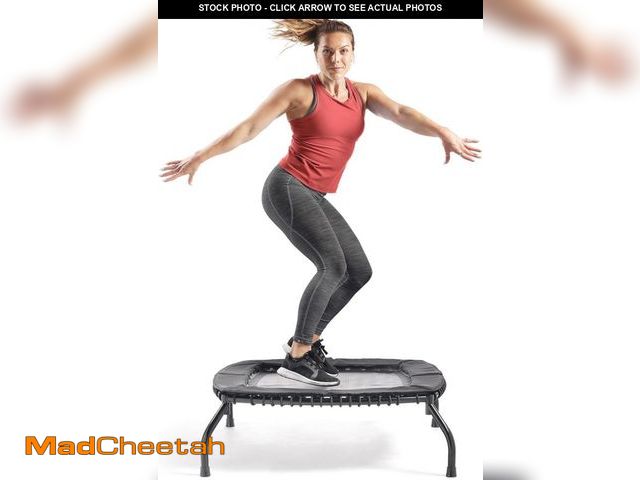 Lot 74-12167878 - Sunny Health &amp; Fitness Springless Mini Fitness Trampoline - Premium Adjustable Bungee-Style Indo...