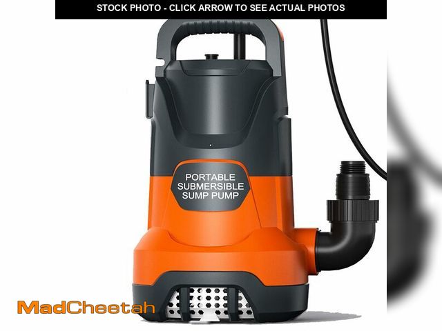 Lot 74-13954273 - SHANGDA Sump Pump 1HP Clean/Dirty Submersible Water Draining Pump 4500GPH Electric Portable Water Tr...