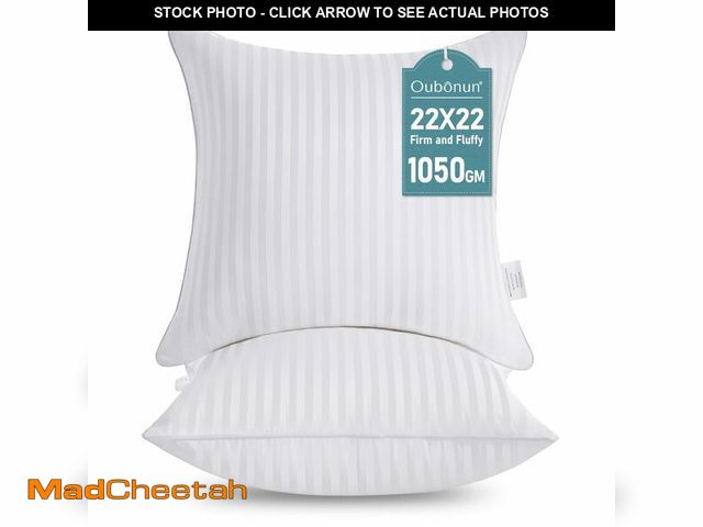 Lot 74-13564215 - Oubonun 22 x 22 Throw Pillow Inserts, Firm and Fluffy Decorative Square Pillows for Couch Bed Sofa w...