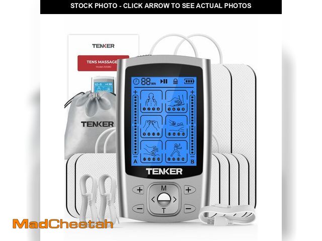 Lot 74-14065295 - TENKER EMS TENS Unit Muscle Stimulator, 24 Modes Dual Channel Electronic Pulse Massager for Pain Rel...