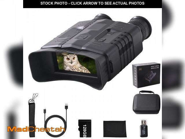 Lot 74-12218976 - Night Vision Goggles - 4K Night Vision Binoculars for Adults,10X Digital Zoom, 3.2'' Large Screen Bi...