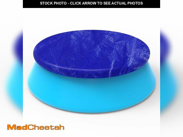 Lot 74-14143176 - 10FT Round Inflatable Pool Cover, Outdoor Swimming Pool Cover for Intex Above Ground Pools with Elas...