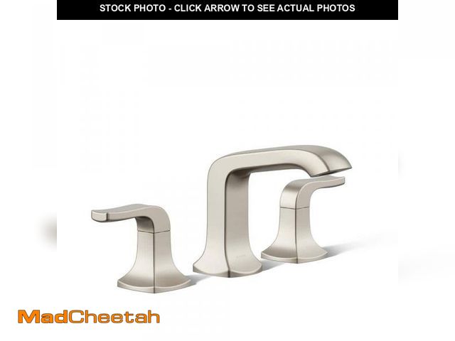 Lot 74-12251469 - KOHLER Rubicon 8 in. Widespread Double Handle Bathroom Faucet in Vibrant Brushed Nickel - UNUSED