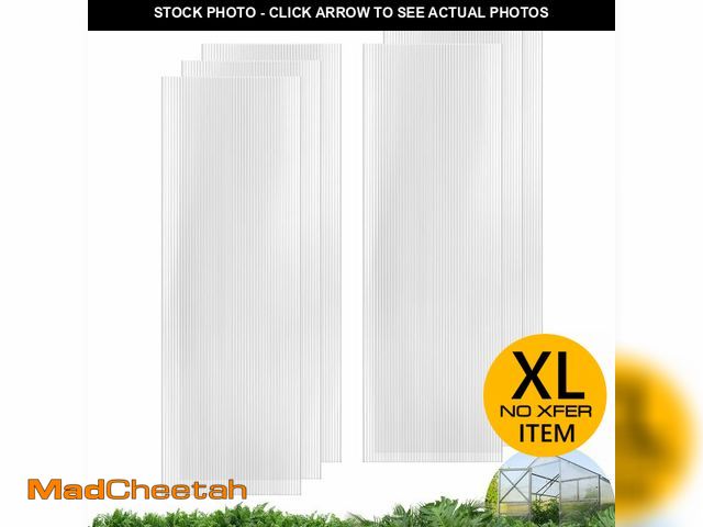 Lot 74-12693371 - UMIG 6 PCS 6' x 2' x 0.32'' Polycarbonate Greenhouse Panels, Twin-Wall Waterproof UV Protected Corru...