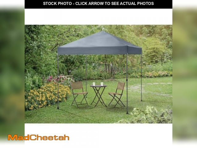 Lot 74-12365089 - Everbilt 8 ft. X 8 ft. Grey Straight Leg Instant Canopy Pop Up Tent Sto-N-Go - UNUSED