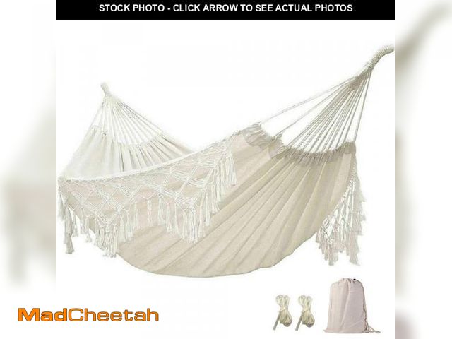 Lot 74-12313242 - Stageya Boho Hammock - Large Double Deluxe Hammock Swing Bed with Carry Bag for Outdoor &amp; Weddin...