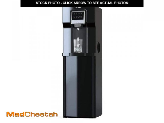 Lot 74-12446595 - Elexnux Bottom Load 2 in 1 Black Water Cooler Dispenser with Ice maker,Ice and Cold,LED Lights Empty...