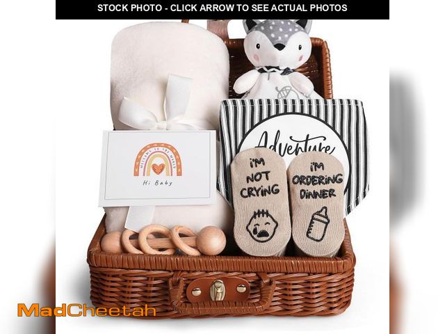 Lot 74-11551477 - iAOVUEBY Baby Shower Gifts, Baby Gifts for Girls Boys, Unique Baby Gifts Basket Essentials Stuffs - ...