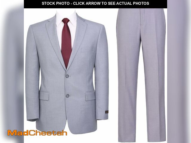 Lot 74-14367772 - AMY ZHU Men's Classic Fit 2 Piece Suit Set,2 Button Suit Jacket &amp; Pants for Wedding Business, Re...