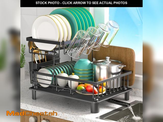 Lot 74-12308134 - IMXSUMDA Dish Drying Rack, 2 Tier Dish Racks for Kitchen Counter,Large Capacity Detachable Dish Rack...