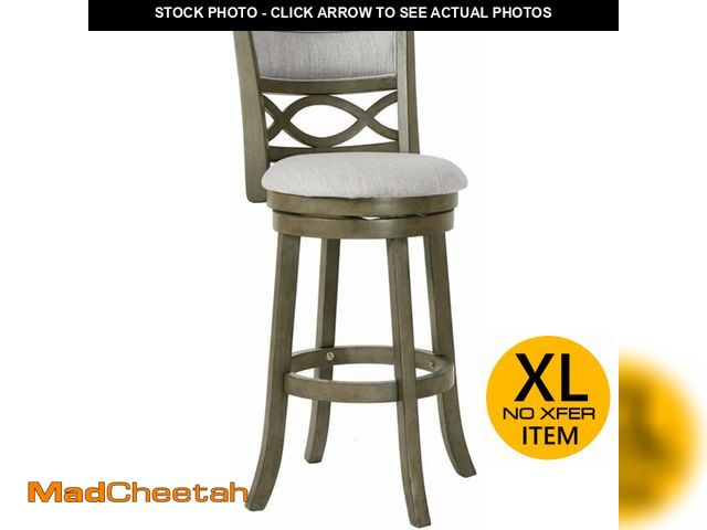 Lot 74-12633251 - New Classic Furniture Manchester Counter Swivel Bar Stool with Open Back and Fabric Upholstered Seat...