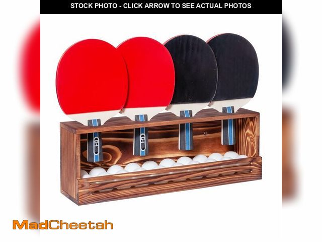 Lot 74-13625950 - humberboat Ping Pong Paddle Storage Rack, Wall-Mount Table Tennis Paddle Display Holder for 4 Paddle...