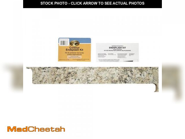 Lot 74-12150817 - Laminate End Splash Kit in Typhoon Ice/Quarry with Bullnose Edge Profile - UNUSED