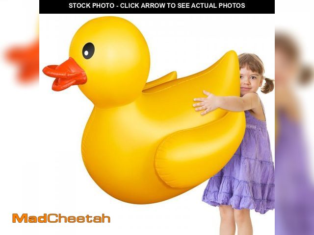 Lot 74-12116028 - Hungdao 1 Pack 4 Feet Giant Inflatable Duck Huge Rubber Duck Large Blow up Pool Float for Summer Bea...