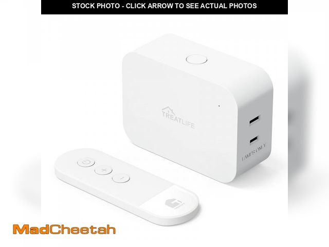Lot 74-12443457 - TREATLIFE 2 in 1 Dimmer Plug with Remote, No Smart Features, Wireless Remote Control Outlet, Up to 1...