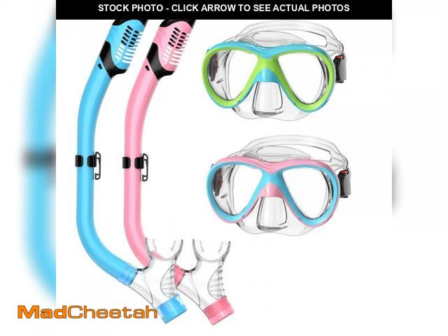 Lot 74-12217277 - Jwintee Kids Snorkel Set, Dry Top Snorkeling Gear for Kids, Diving Mask for Youth Boys Girls Age 5-1...