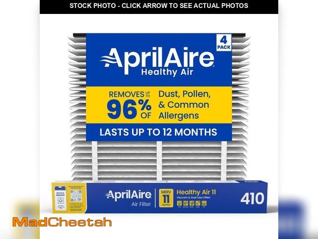 Lot 74-14222534 - AprilAire 410 16 in. x 25 in. x 4 in. MERV 11 FPR 12 Pleated Filter For Air Cleaner Models 1410/1610...