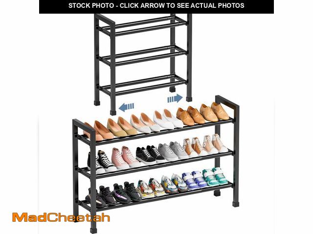 Lot 74-14062043 - Mavivegue 19Ã¢â¬Å- 43Ã¢â¬Â Adjustable Shoe Rack, 3 Adjustable Length, 3 Tier Expandable Shoe Rac...