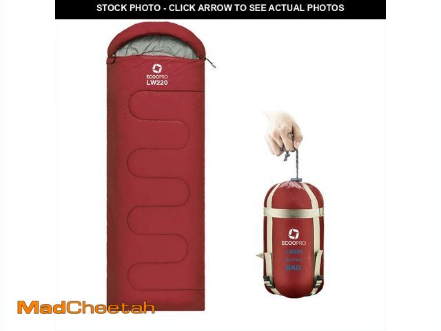 Lot 74-14266635 - ECOOPRO Warm Weather Sleeping Bag - Portable, Waterproof, Compact Lightweight, Comfort with Compress...