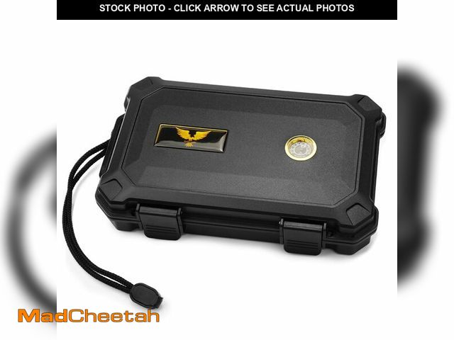 Lot 74-14264844 - Bald Eagle Cigar Humidor Box, Travel Humidor with Humidifier Hygrometer, Portable Case for 5 Cigars,...