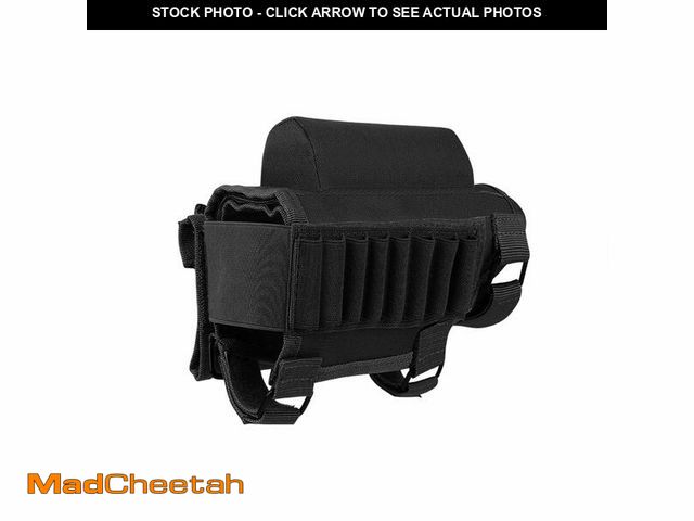 Lot 74-14144354 - AIRSSON Rifle Cheek Riser Tactical Rifle Cheek Rest Holder with 2 Molle Pouch for 8 Grid Shells and ...