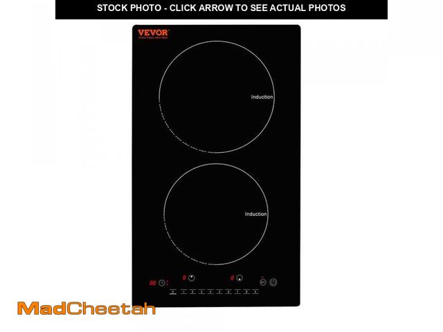 Lot 74-12032556 - *SEE DETAILS* VEVOR Electric Cooktop12 in. 2 Burners Induction Stove Top 1800 Watt Built-in Magnetic...