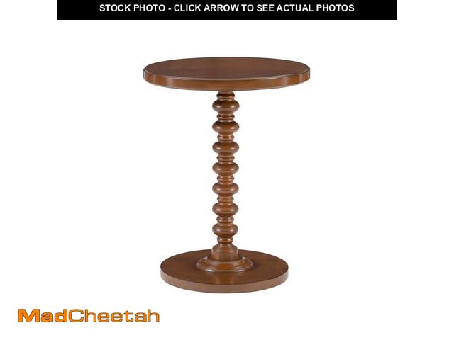 Lot 74-12787674 - Linon Home Decor Spencer 17 in. Hazelnut Brown Round Wood End Table - UNUSED