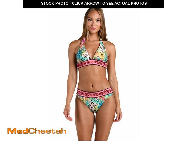 Lot 74-14432303 - *SEE PICS FOR DESIGN* Sunshine 79 Women's Triangle Halter Bikini Swimsuit Top, Multi, 6 *SEE PICS FO...