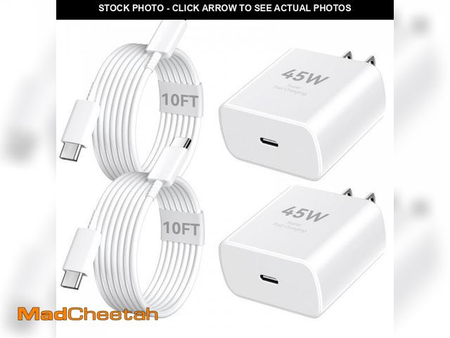 Lot 74-11551649 - iPhone 16 Pro Max Charger Fast Charging, 45W Super Fast USB C iPhone 16 Charger Block with 10FT Long...