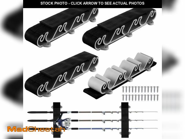 Lot 74-14265279 - Blueweenly 4 Pcs Vertical Mount Fishing Rod Holders for Boat Vertical Fishing Rod Rack for Storage P...