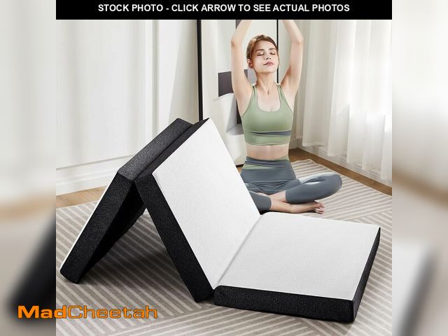 Lot 74-11988681 - OLIXIS Tri-fold Memory Foam Mattress - 4 Inch Single Size Portable Floor Bed, Foldable Mat for Kids ...