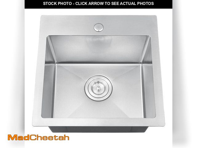 Lot 74-12892954 - Attop Handmade Stainless steel 18 in. Single Bowl Top Mount Scratch-Resistant Nano Drop-in Kitchen S...