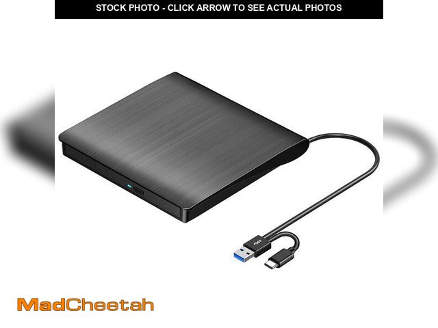 Lot 74-14431339 - ROOFULL External CD/DVD Drive for Laptop, USB 3.0 &amp; USB-C - UNUSED