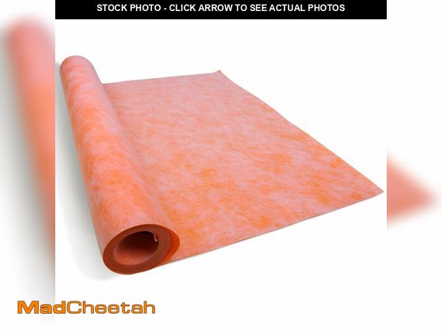 Lot 74-13067834 - Muzata Waterproofing Membrane for Shower 3.8x33feet (125 Sq Ft) 23.6 Mil Thick Uncoupling Polyethyle...